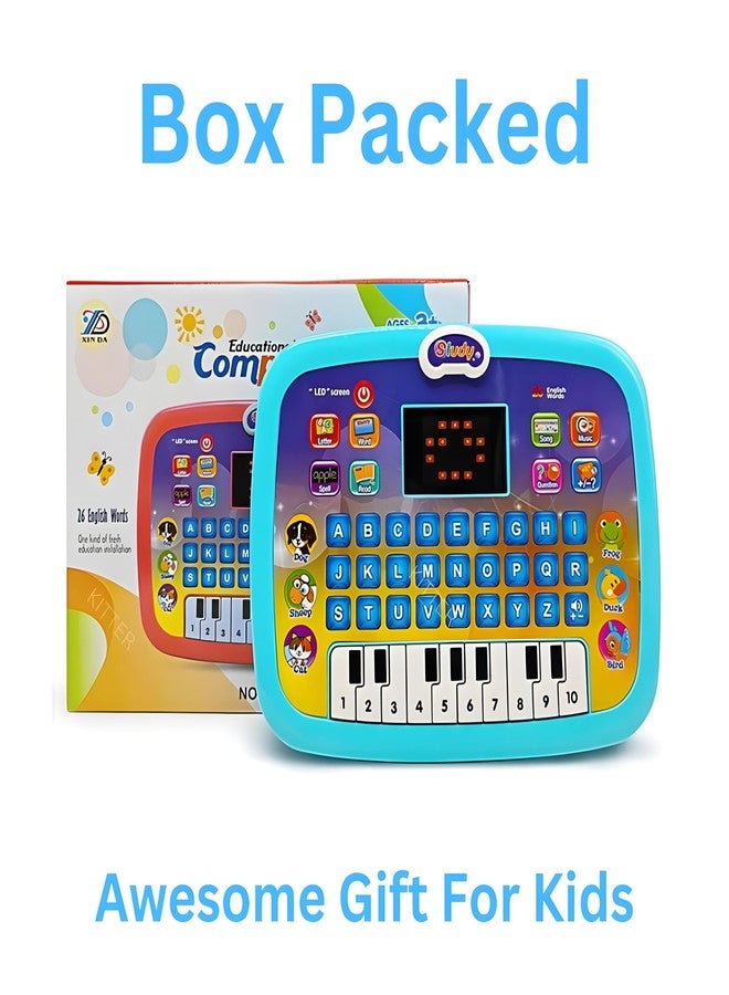 جهاز كيتر اللوحي للأطفال - أنشطة تعليمية لمرحلة ما قبل المدرسة، لعبة كمبيوتر تعليمية للأولاد والبنات، تعلم أصوات الحروف الأبجدية، الرياضيات، الموسيقى، الكلمات | لعبة كمبيوتر لوحية - Image 3